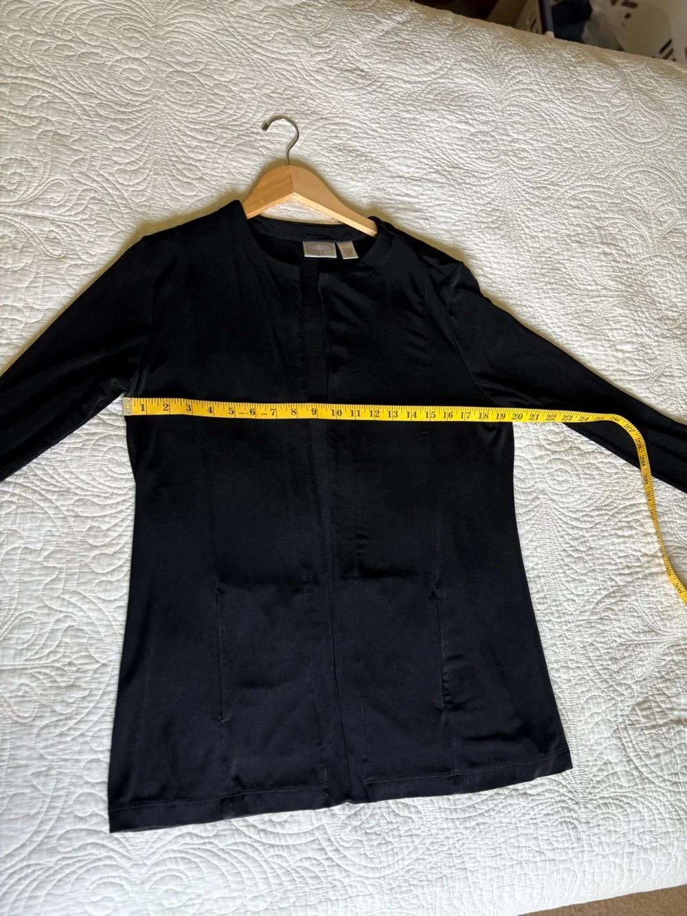 Chico's Travelers Black Open Drape Cardigan Jacket - Picture 4 of 7
